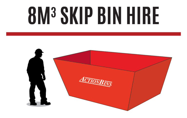 8 cubic metre skip bin for hire in Sydney